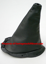 Black leather shift boot