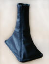 Dark blue leather shift boot